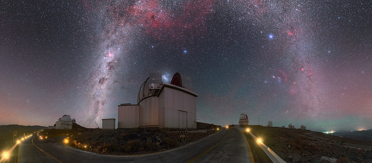 Milky Way galaxy arching above ESO’s La Silla Observatory in Chile